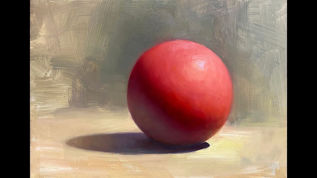 Art 225 Red Sphere Painting Youtube