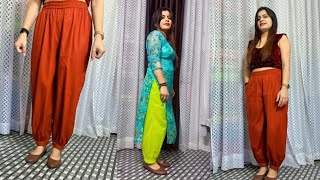 Afghani Trouser Pant Cutting and Stitching Very Easy Method step by step 👌👌