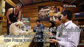 ห้องเรียนที่ใหญ่ที่สุดในโลก นิวซีแลนด์ : อะโกรโดม Tekapo Lake และ Franz josef Glacier