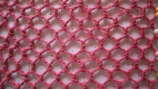 Crochet irlandes - Paso a paso cómo tejer una variedad mas compleja de red regular - 3° Práctica