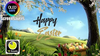 Happy Easter Screensaver - 10 Hours - 4k - OLED Safe - No Burn-in