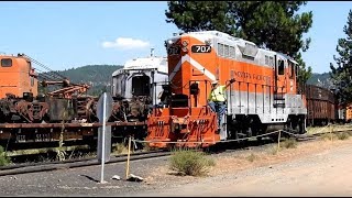 [HD] Western Pacific 707 beautiful GP7 at Portola Back and Forth, Aug. 25 2017