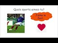 Le sport + definite article + likes dislikes preferences and why