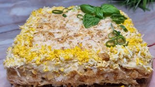 TORT APERITIV /Такую ЗАКУСКУ вы еще не готовили! Сочный, нежный, вкусный Закусочный торт!