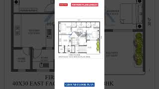 40 x 30 east facing house plan 3d 2bhk #houzy #housedesign #eastfacing #eastfacinghouse #2bhkhouse