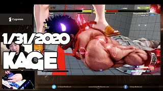 【BeasTV Highlight】1/31/2020 Street Fighter V カゲ配信 Kage Stream Part 2