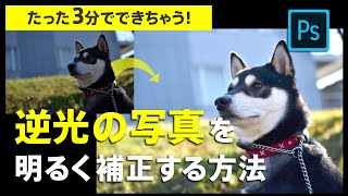 【Photoshop 3分レッスン】逆光の写真を明るく補正する方法