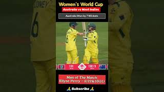 Australia vs West Indies Match Highlights 🔥#iccworldcup #trending #worldcup #womensworldcup 🤟🔥💯🇮🇳❤️