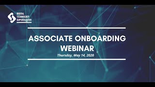 Associate Onboarding Webinar: May 2020