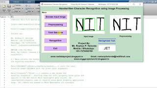 Handwritten Character Recognition using Matlab Project Code