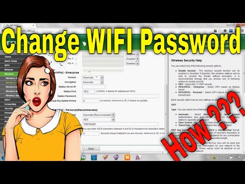 How to change wifi password? How to change wifi password?