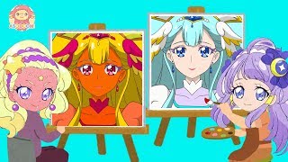 キュアセレーネとキュアソレイユがケンカしちゃった！？ぬりえ対決で仲直り❤️スター☆トウィンクルプリキュア【あそんでプリキュア】