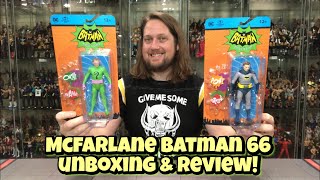 Mcfarlane Batman 66 Riddler \u0026 Unmasked Batman Unboxing \u0026 Review!