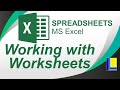 MS Excel | Working with Worksheets