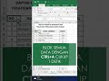 Blok Semua Data dengan CTRL+A Cukup 1 Detik di Excel #excel #ctrl #blokdata #cepat #tutorialexcel