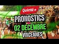 Pronostics Tiercé Quarté Quinté+ Lundi 02 Décembre - Vincennes- Prix les Mathès-la Palmyre