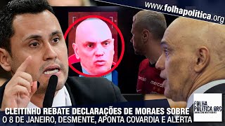 Senador Cleitinho rebate declarações de Alexandre de Moraes sobre o 8 de Janeiro, desmente e...