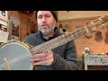 Completed Work Demo- #432- Curly Walnut and Pistachio mini five string banjo