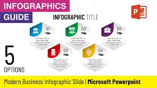 How to Create Modern Business Infographic Template with 5 options Slide in PPT