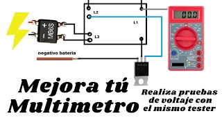 MEJORA TÚ MULTIMETRO ⚡ Prueba funcional de componentes con voltaje