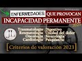 ✅ ENFERMEDADES que dan lugar a una INCAPACIDAD PERMANENTE  📜 [Listado + requisitos]