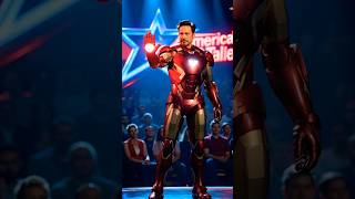 Robert Downey Jr as Ironman performing on America's got talent #americagottalent #ironman #shorts