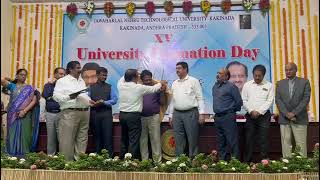 Felicitation by APSCHE chairman and JNTUK, Kakinada Vice chancellor for for US