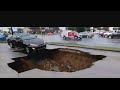 ABC News Woman escapes - Bicycle and Car swallowed by Sinkhole