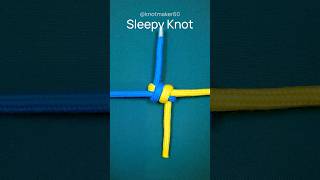 Sleepy Knot.      #knot #rope #loop #bend #cord #line #hitch #tie #tourism #camping #diy #cool #best