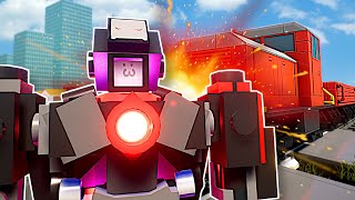 Can Iron Man Suits Stop the Lego Train? - Brick Rigs multiplayer Gameplay