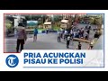 Viral Video Pria Terobos Polres Lumajang Sambil Acungkan Pisau, Diduga ODGJ