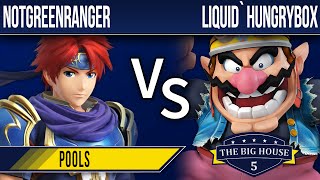 TBH5 Smash 4 - NotGreenRanger (Roy) vs Liquid` HungryBox (Wario) - Pools