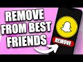 How to Get Someone Off Your Best Friend List on Snapchat (2024)