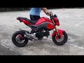 zoom exhaust honda msx 125 grom125sf 2017 fullsystem low mount carbon fiber