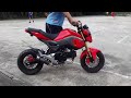 zoom exhaust honda msx 125 grom125sf 2017 fullsystem low mount carbon fiber