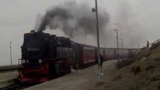 Harz Railway Train arriving at the Brocken terminus