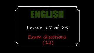 ENGLISH LESSON[Exam Questions] Q12