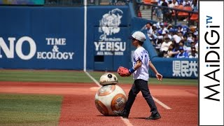 スター・ウォーズのBB－8がハマスタに！　始球式に世界初登場