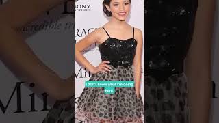 Wednesday's Jenna Ortega reacts to her first red carpet fashion #shorts