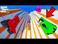 FRANKLIN TRIED U-SHAPED DOWNWARD SLOPE PARKOUR RAMP CHALLENGE GTA 5 | SHINCHAN and CHOP