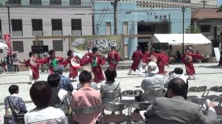 黒崎よさこい祭り2014（三角公園会場）　周防紅華連　紅弥