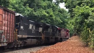 Delaplane chasing 36Q Canadien Pacific NS 13R at 13.4 at Turner road VA Dash 9 standard cab.