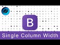 Single Column Width - Bootstrap 5 Alpha Responsive Web Development and Design