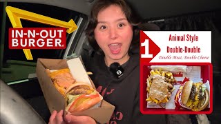 ASMR IN-N-OUT Burger Mukbang | Bites, Slurps, Crunches \u0026 Burps 🍔😋