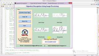 Signature Recognition using Matlab Source Code