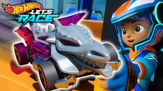 Coop & Axle Compete at the Camp Champ Grand Prix Race! 🏁 | Hot Wheels Let's Race