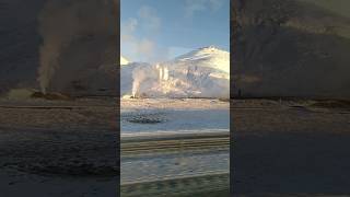 Magic Iceland with snow and geysers❄️10/2024 #travel #mountains #iceland #geyser #snow #discover