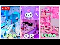 🔴LIVE - LISA OR LENA | Kuromi VS My Melody Room Makeover 💜💙Sanrio Bedroom Aesthetic Inspirations