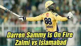 Darren Sammy Is On Fire | Peshawar Zalmi vs Islamabad United Highlights | HBL | PSL|M1G1