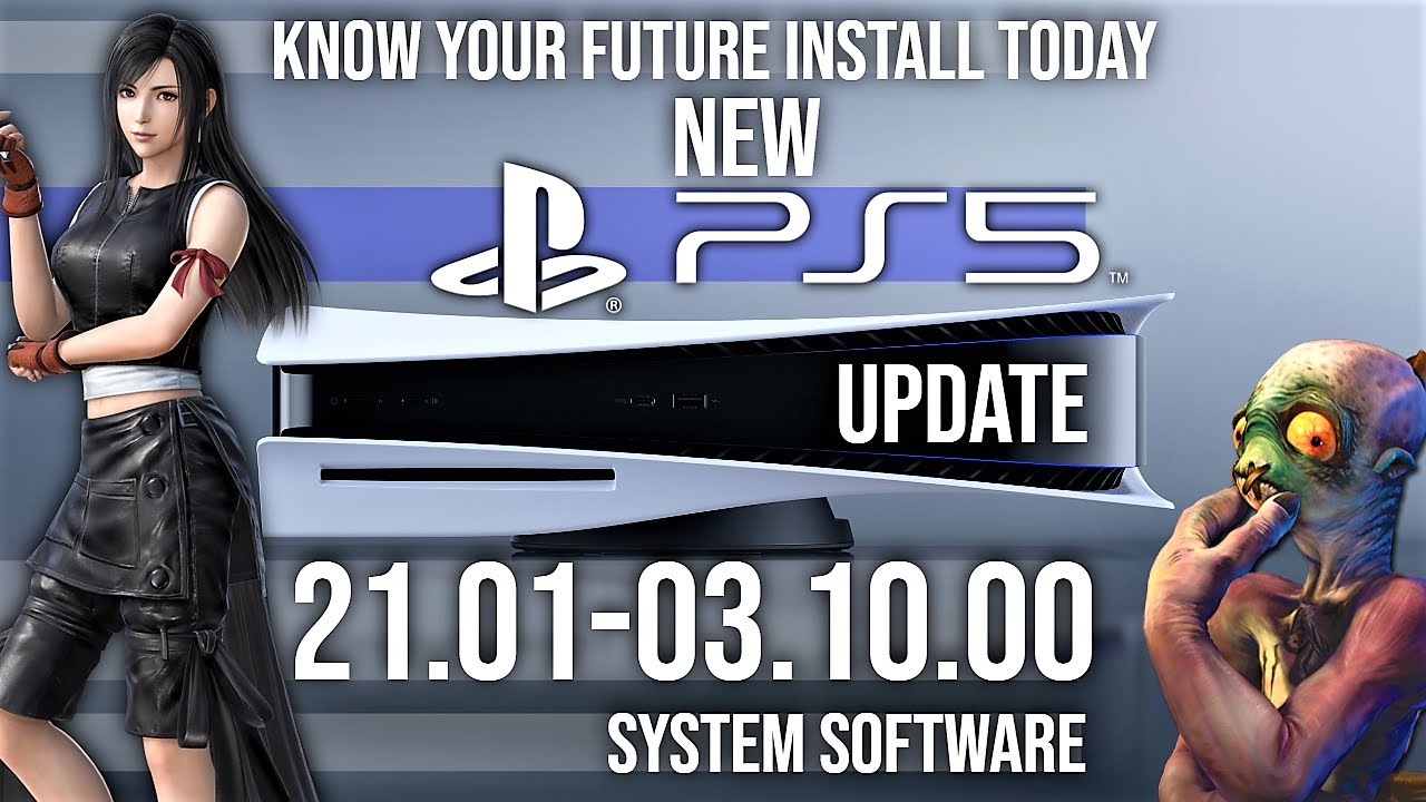 New PS5 Update 21.01-03.10.00 Firmware 🎮 PlayStation 5 Software Gaming ...